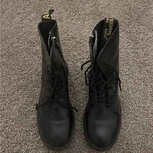 Dr. Martens Black Lace-Up Combat Boots
